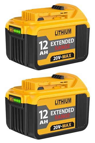 LxyWc 2-Pack 12000mAh High-Capacity Replacement for Dewalt 2