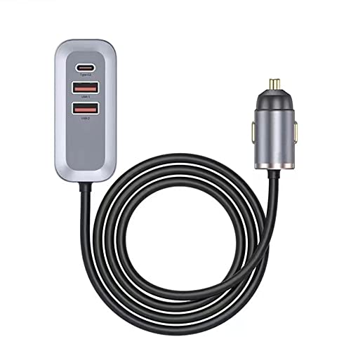 Winnerplusa Cargador de coche de carga rápida de 100W con cable de extensión Cover