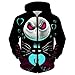 Nightmare Jack Sally Skellington Hoodie Erwachsene 3D Hoody Sweatshirt Cosplay Kostüm Herren Damen Kleidung Top Jackenmantel 2XL