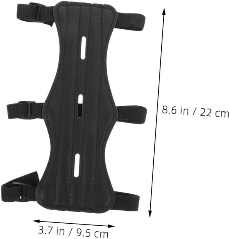 TOYANDONA 2Pcs Arm Sleeve Adjustable Leather Arm Guard for Recurve Protection Comfortable Youth Protective Brace with Moderate Thickness for Shooting Practice