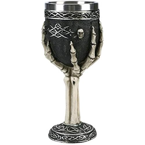 Skull Gothic Goblet Wine Chalice Finger Vikings Party Cup for Halloween
