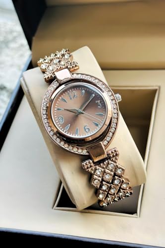 Image of styledose Women Analogue Wrist Watches for Women's & Girls&Miss&Ladies Diamond Studded Stylish Bracelet Strap