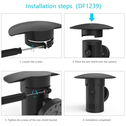 Cubierta de lluvia para Ring Outdoor Cam Plus y protector solar 7