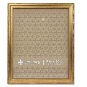 Lawrence Frames Classic Bead Picture Frame, 8×10, Gold
