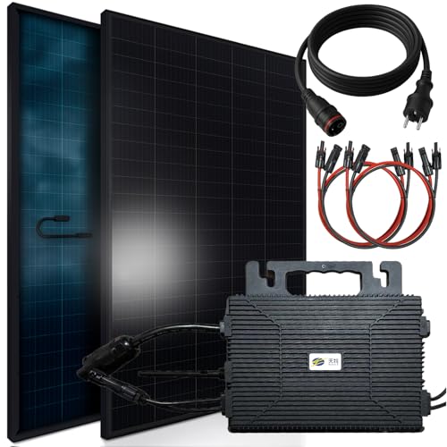 SUNNIVA 920W Balkonkraftwerk BIFAZIAL FULLBLACK komplett Steckdose ASTRO-E 800W Wechselrichter,...