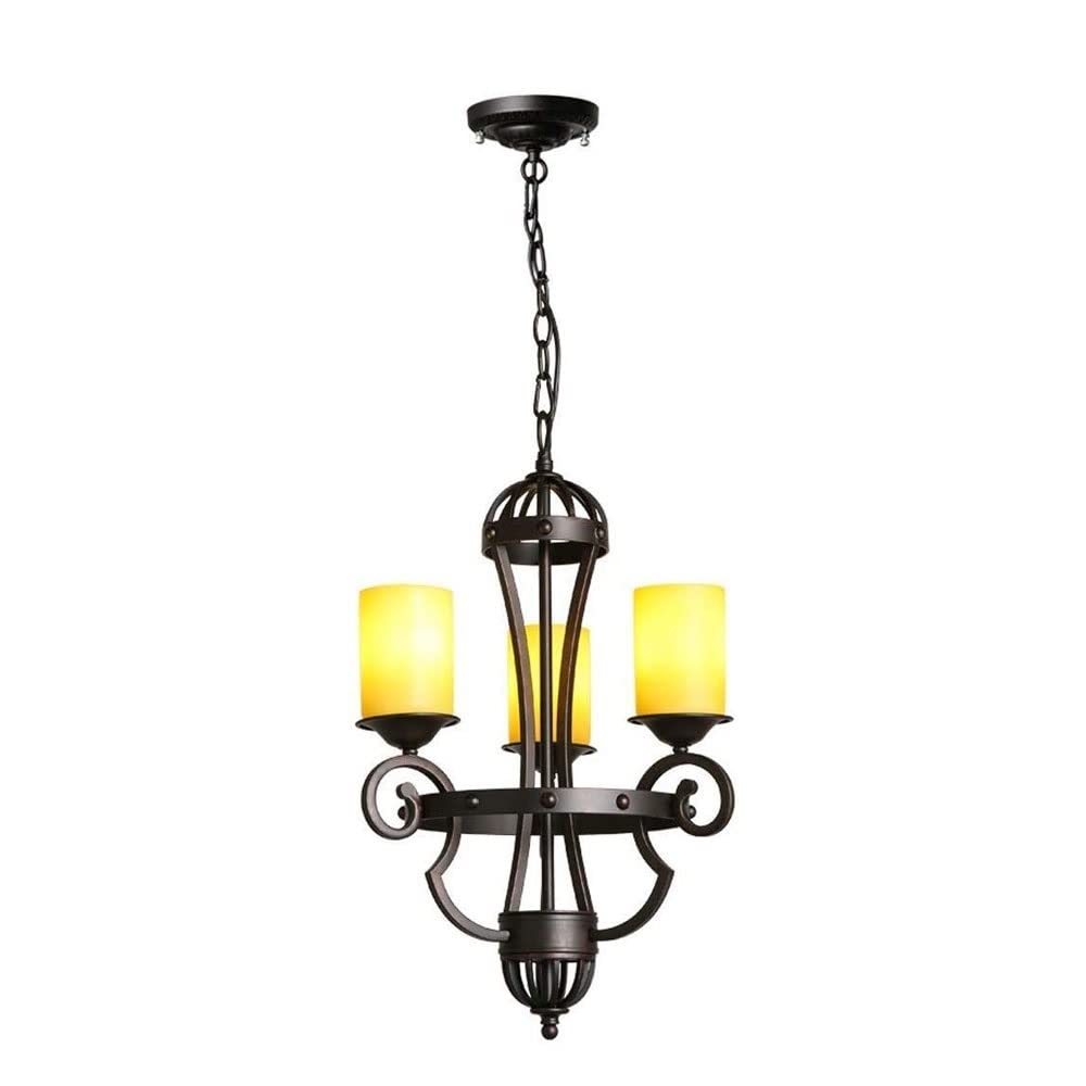 Lustre américain Edison E27 à trois branches métalliques pour éclairage fixe