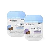Kradle Calming & Joint Chews for Dogs - 2 Pack (75 Each) - Ashwagandha + Glucosamine MSM - Occasional Anxiety & Mobility Support