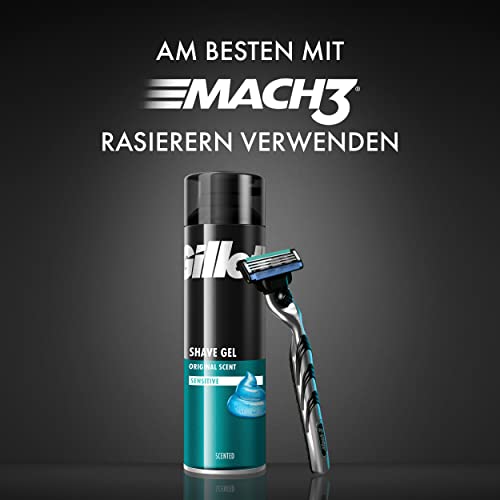 Gillette Classic Sensitive Bartpflege Rasiergel Männer, für Empfindliche Haut — 200ml 5