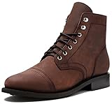 Thursday Boot Company Women's Captain Cap Toe Ankle Boots, Arizona Adobe Leather, 12