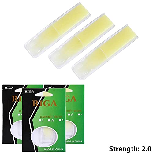 Stylebest 3PCS Clarinet Reeds, Strength 1.5/2.0/2.5 Clarinet Resin Reeds, Hardness 2.0 - Image 3