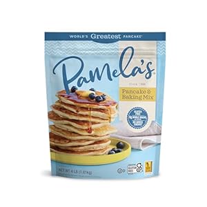 Pamela’s Gluten Free Baking and Pancake Mix, Waffles, Cake & Cookies Too, 4-Pound Bag (Pack of 3)