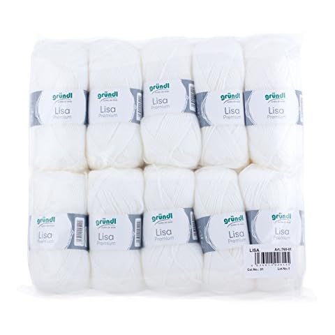 Grundl Lisa Premium Balls, Acrylic, White, 34 x 31x 8cm, Pack of 10 Cover