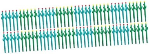 NUOBESTY 4 set kaktüs jel kalem, yazı gereçleri, çiçekli kalem, kaktüs, nötr kalem, ince uçlu, tatlı kırtasiye malzemeleri, mektup kağıdı, yazma, paslanmaz çelik, 20 adet x 4 - Görsel 1