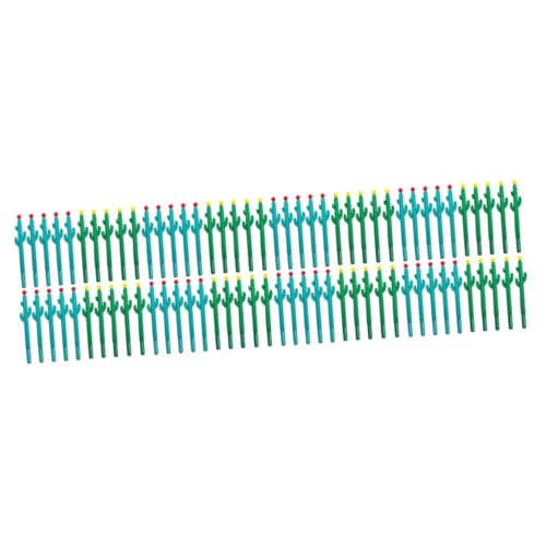 NUOBESTY 4 set kaktüs jel kalem, yazı gereçleri, çiçekli kalem, kaktüs, nötr kalem, ince uçlu, tatlı kırtasiye malzemeleri, mektup kağıdı, yazma, paslanmaz çelik, 20 adet x 4