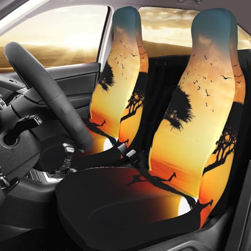 Housse de siege voiture girafe lot de 2 protections impermeables et durables