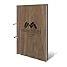 Produktbild Ferienwohnung Gästebuch Nussbaum Holzcover mit individueller Gravur inkl. 72 Naturpapier Blätter DIN A4 hoch 215 x 302 mm - Modern