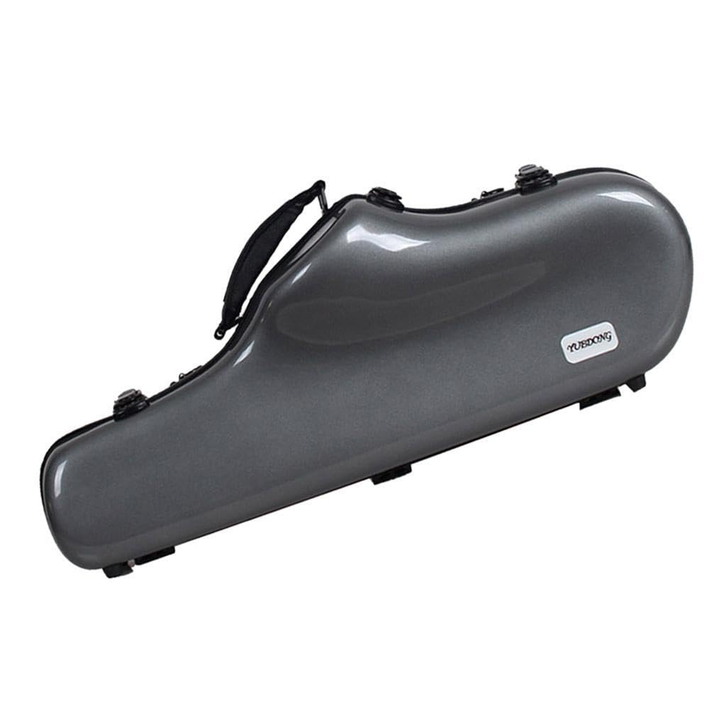 WUUISDNX Custodia resistente per sassofono con tracolla per musicisti che proteggono i sassofoni contralto durante i viaggi. Borsa portatile per sassofono , grigio , 62x24x14cm