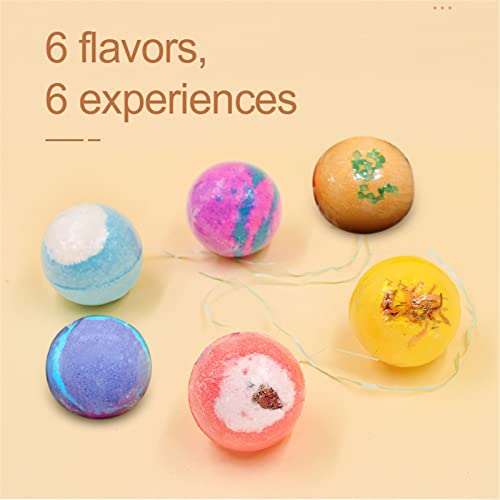 Snoiluo Conjunto de 6 bombas de banho, bombas de banho para aromaterapia, relaxamento, alívio de est