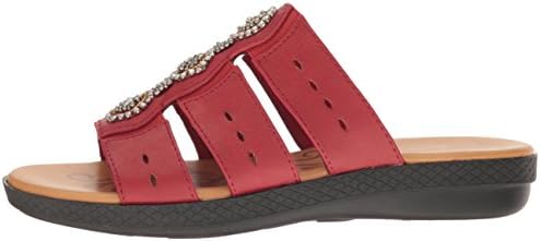 Easy Street Women's Nori Flat Sandal, Red, 6 M US | Image 7