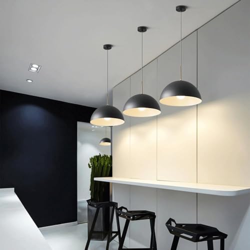 Lustre industriel moderne E27 en fer noir pour salon et cuisine