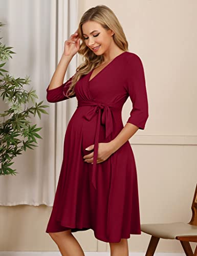 Variante de KOJOOIN premama vestido Rojo (Manga 3/4) M