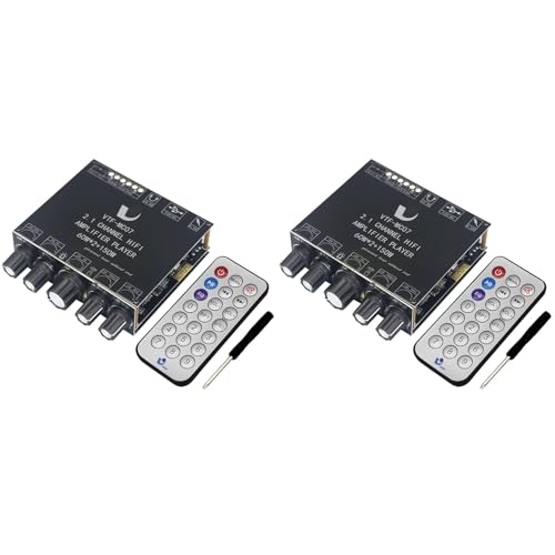 Amplificateur de puissance avec égaliseur audio 2.1 et carte son USB pour basses puissantes