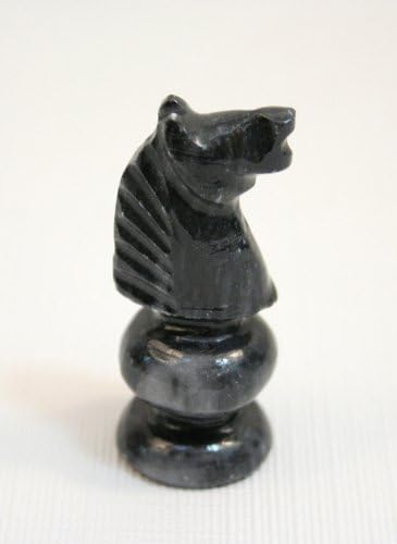Chess Knight Replacement Playing Piece Black Onyx Stone