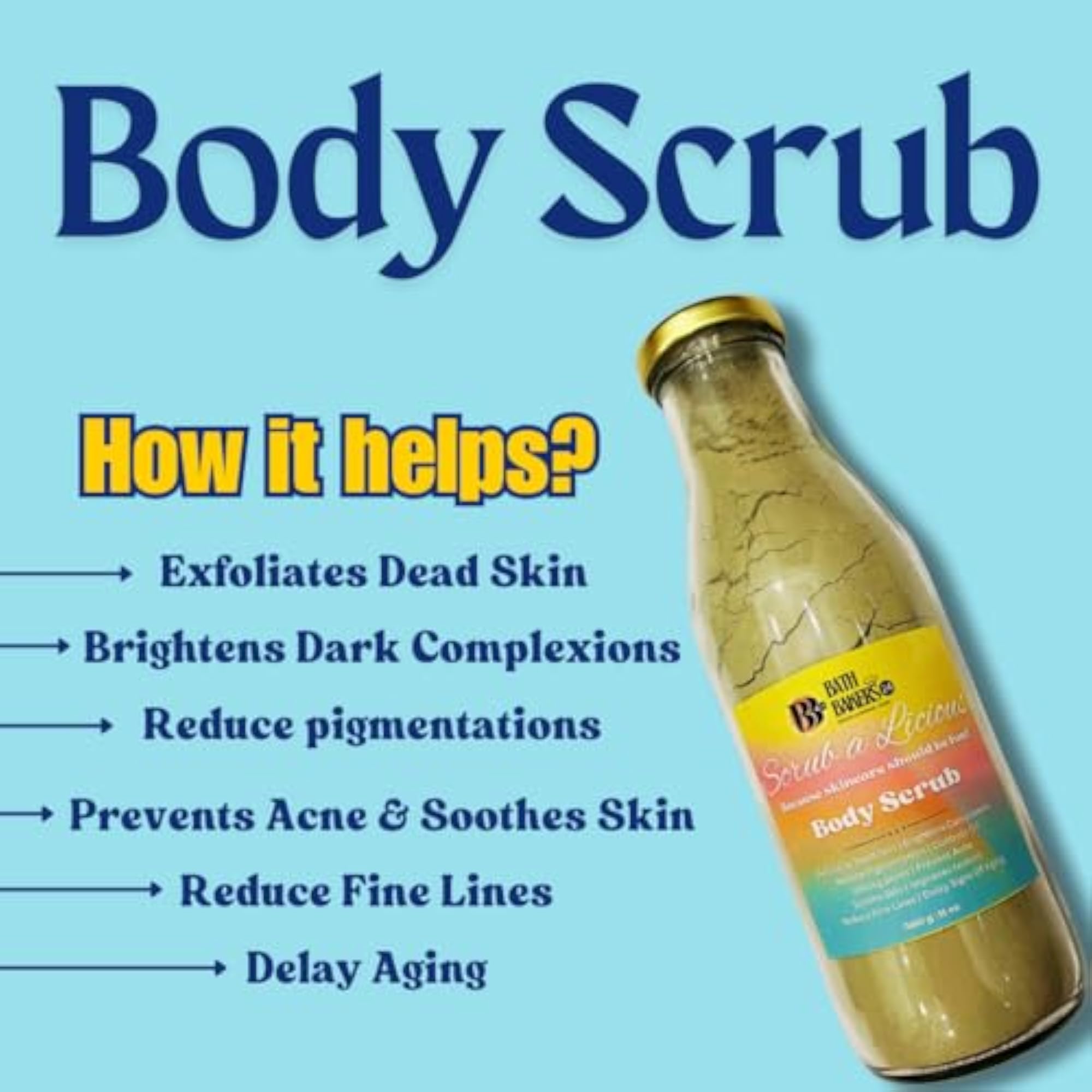 Organic Body Scrub & Body Wash Powder for Women