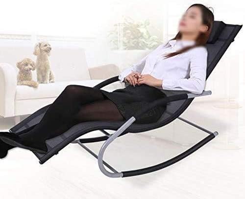 Sun Lounger Garden Chairs Patio Reclining Chairs Aluminum Alloy Rocking Chair Recliner Sofa Chair with Armrests Modern Casual Chair for Lunch Break Home Balcony Lazy Rocking Chair Sun Lounger Chair