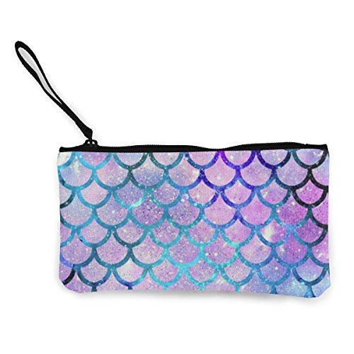 Preisvergleich Produktbild Meerjungfrau Waage mit Galaxy Cute Leinwand Smartphone Wristlets Geldmünze Geldbörsen Schminktasche Handy Clutch Geldbörse mit Armband
