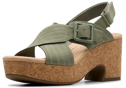 Clarks Women Nerisa West Sage Nubuck 8.5 Medium