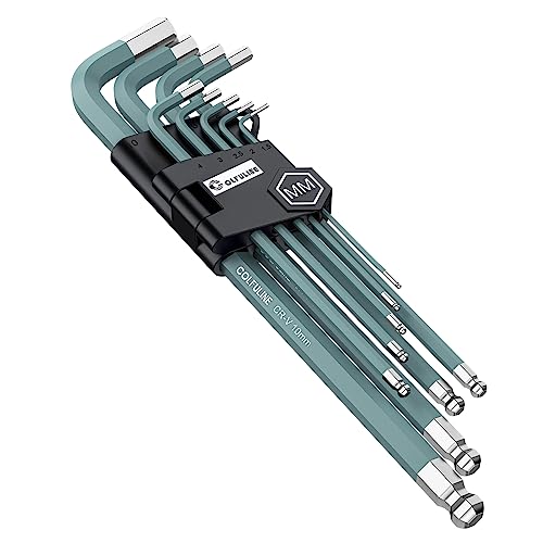 COLFULINE 9 Pezzi Chiavi a Brugola, Set di Chiavi