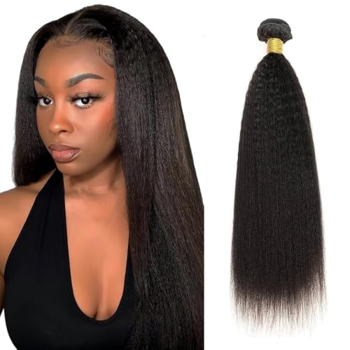 Extensiones de pelo humano liso Yaki de 30 pulgadas para mujer 1B