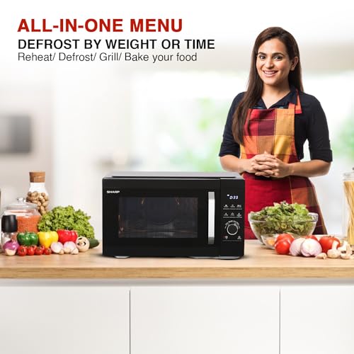 Image of SHARP 29L Convection Microwave Oven (R929KNK, Black, Healthy Fry with Zero Oil, Stainless Steel Cavity, Vapour Clean) JAPAN TECHNOLOGY