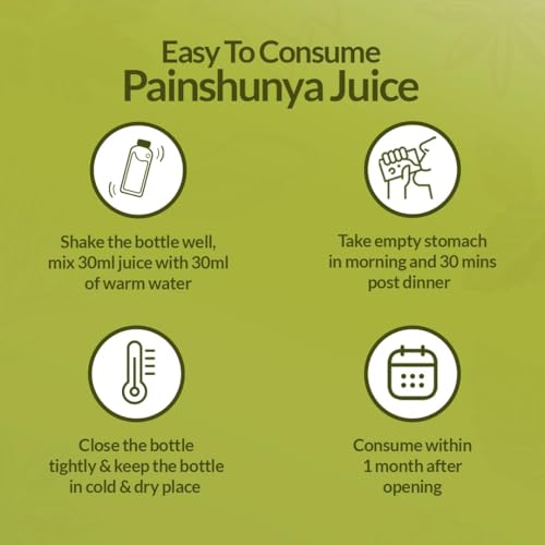Image of Krishna's Painshunya Juice - Enriched With 12 herbs - Ayurvedic Herbal Juice for Joint Pain Relief & Body Comfort - 1000 ml