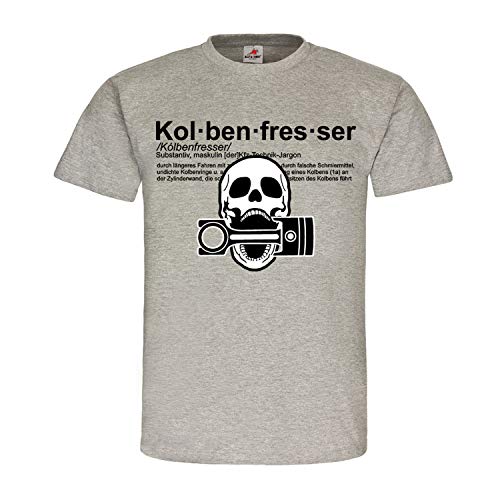 T-shirt pour mécanicien Kolbenfresser de voiture gris taille L