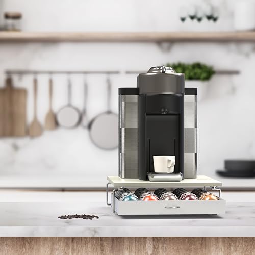 Image of Deco Brothers Vertuo Pod Holder Drawer, Fits 30 Large or 60 Small Capsules | Compatible with Nespresso Pods, Maple