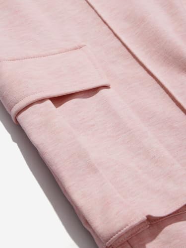 Image of The Souled Store Wide Leg Joggers: Blush Pink Women and Girls Pull On Cotton Blend Flared Joggers