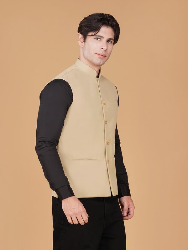 Image of DEIFIC Bandi Modi Koti, Nehru Jacket for Men, Cotton Waistcoat for All Occasion: Diwali, Wedding, Ethnic, Office Party, Formal & casual Look
