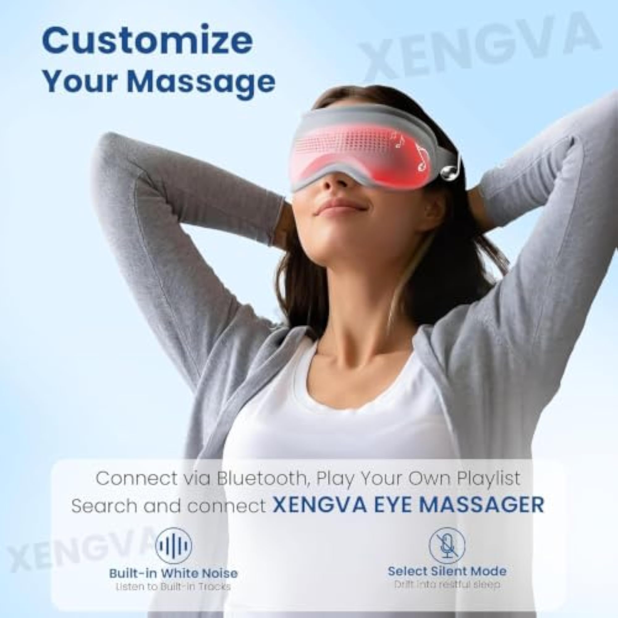 Portable Electric Silicone Eye Massager with Music