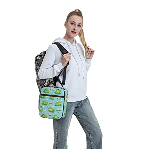 Auiudbdo Cartoon Cute Frog Insulated Lunch Box Bag Portable Lunch Tote For Women Men #TOP4