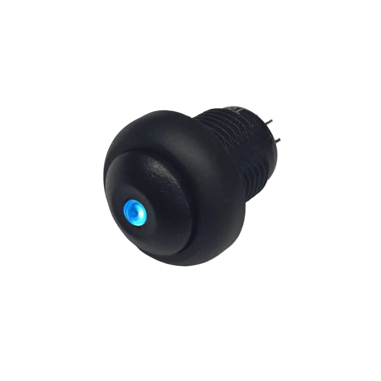Interrupteur étanche IP67 12mm avec LED bleue 6V autobloquante