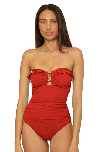Women's Sun Goddess Buckle One Piece Swimsuit, Tummy Control, Adjustable, Tie Back, Bathing Suits3
