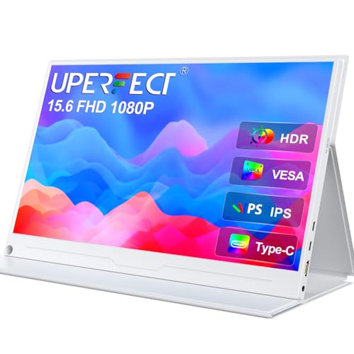 Uperfect Monitor Portátil 15,6 Pulgadas Pantalla Portatil 1920 X 1080 Full Hd Ips Pantalla Móvil Con Hdmi Usb C Para Laptop Pc Smartphone Ps4 5 Switch Con Funda Protectora, Compatible Con Vesa, Blanco Uperfect Monitor Portátil 15,6 Pulgadas Pantalla Portatil 1920 X 1080 Full Hd Ips Pantalla Móvil Con Hdmi Usb C Para Laptop Pc Smartphone Ps4 5 Switch Con Funda Protectora, Compatible Con Vesa, Blanco
