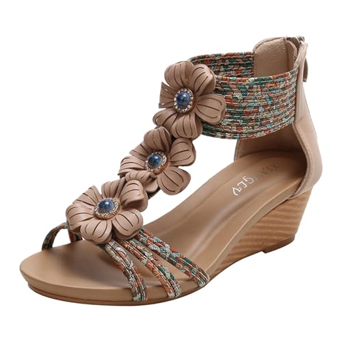 Chaussures léger pour plage et sandales compensées femme été