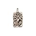 Fine Silver Plated Pewter Floating Lotus Charm 17mm (1)