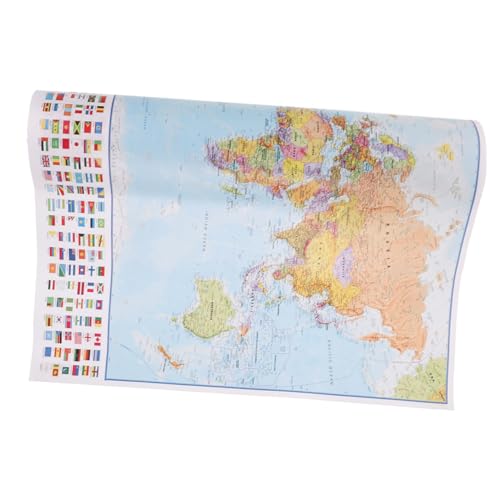 Cuadro de pared Levemolo de buena manufactura y mapa del mundo en lienzo ligero