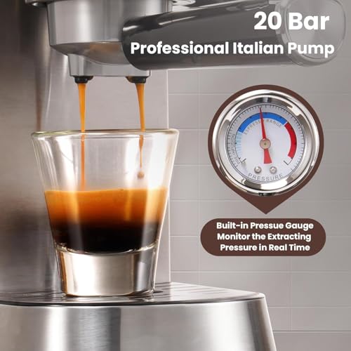 Image of Gevi 20 Bar Compact Commercial Espresso Machine for Home,Latte Coffee Maker