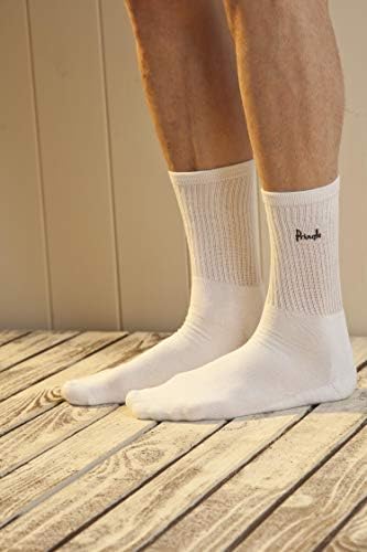 Mens 6 Pair Pringle Full Cushion Sports Socks - White 7-11