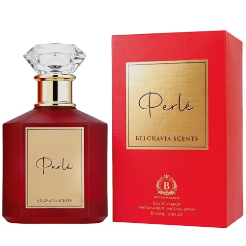 Image of Belgravia Scents Perle Unisex Eau De Parfum 100ml (3.4 oz) - Long-Lasting Fragrance For Men & Women Premium Oil-Based Lily & Sandalwood Cologne With Vanilla & Musk Luxury Arabian Perfume EDP
